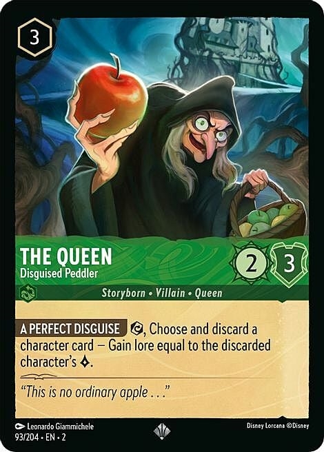 The Queen - Disguised Peddler (Super Rare) - Rise of the Floodborn 93/204 - Disney Locarcana